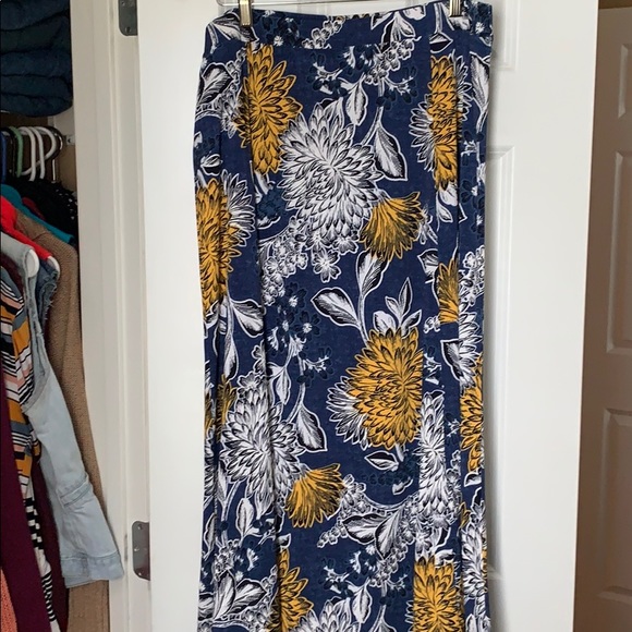 Cato blue and yellow maxi skirt!! - Picture 2 of 3
